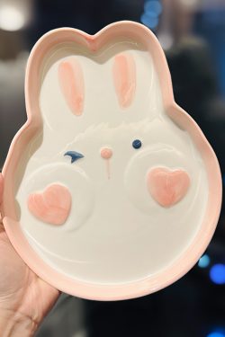 Cute Hand-Painted Cartoon Unicorn Ceramic Bowl with Underglaze, 5-Inch Ice Cream Bowl and Dessert Spoon, Perfect for Kids' Parties