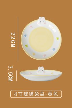 Cute Hand-Painted Cartoon Unicorn Ceramic Bowl with Underglaze, 5-Inch Ice Cream Bowl and Dessert Spoon, Perfect for Kids' Parties