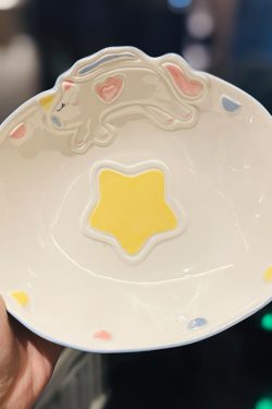 Cute Hand-Painted Cartoon Unicorn Ceramic Bowl with Underglaze, 5-Inch Ice Cream Bowl and Dessert Spoon, Perfect for Kids' Parties