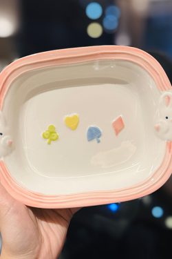 Cute Hand-Painted Cartoon Unicorn Ceramic Bowl with Underglaze, 5-Inch Ice Cream Bowl and Dessert Spoon, Perfect for Kids' Parties