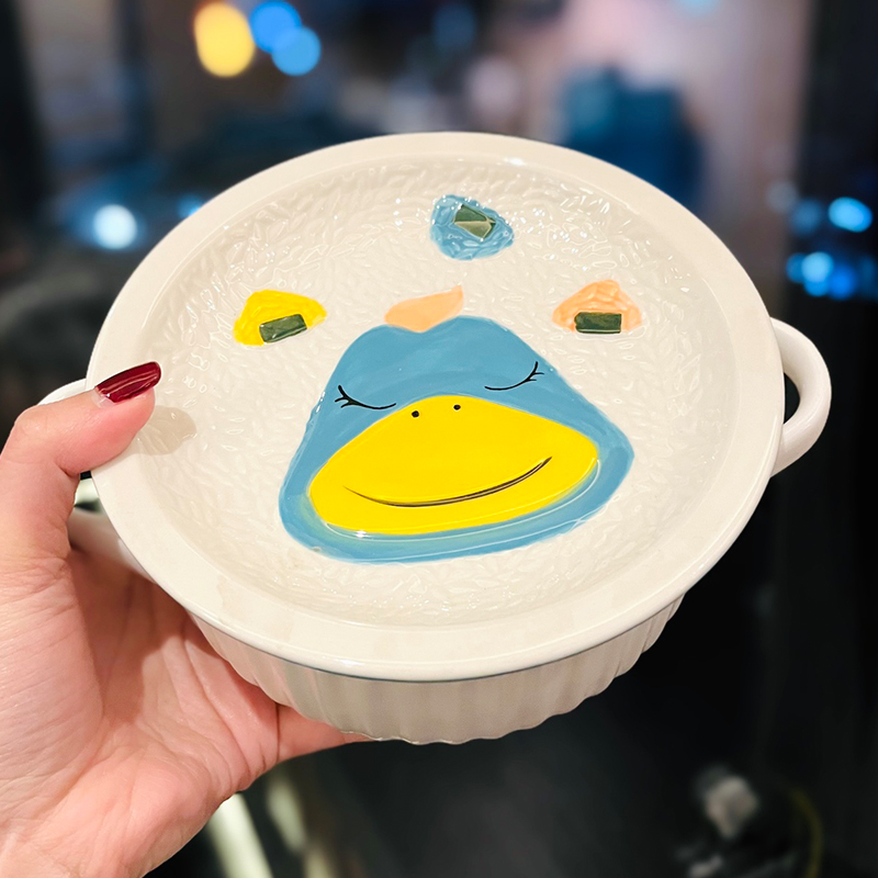 Cute Heart Ceramic Noodle Bowl with Lid - Microwaveable Instant Ramen Bowl for Students, Instagram Trendy Kitchenware Cute Heart Ceramic Noodle Bowl with Lid - Microwaveable Instant Ramen Bowl for Students, Instagram Trendy Kitchenware