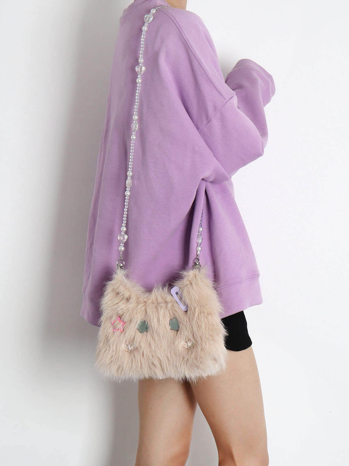 Cute Long-Haired Kitten Plush Crossbody Bag for Girls - Soft Mini Phone Bag, Adorable Animal Design, Perfect for Daily Use Cute Long-Haired Kitten Plush Crossbody Bag for Girls - Soft Mini Phone Bag, Adorable Animal Design, Perfect for Daily Use