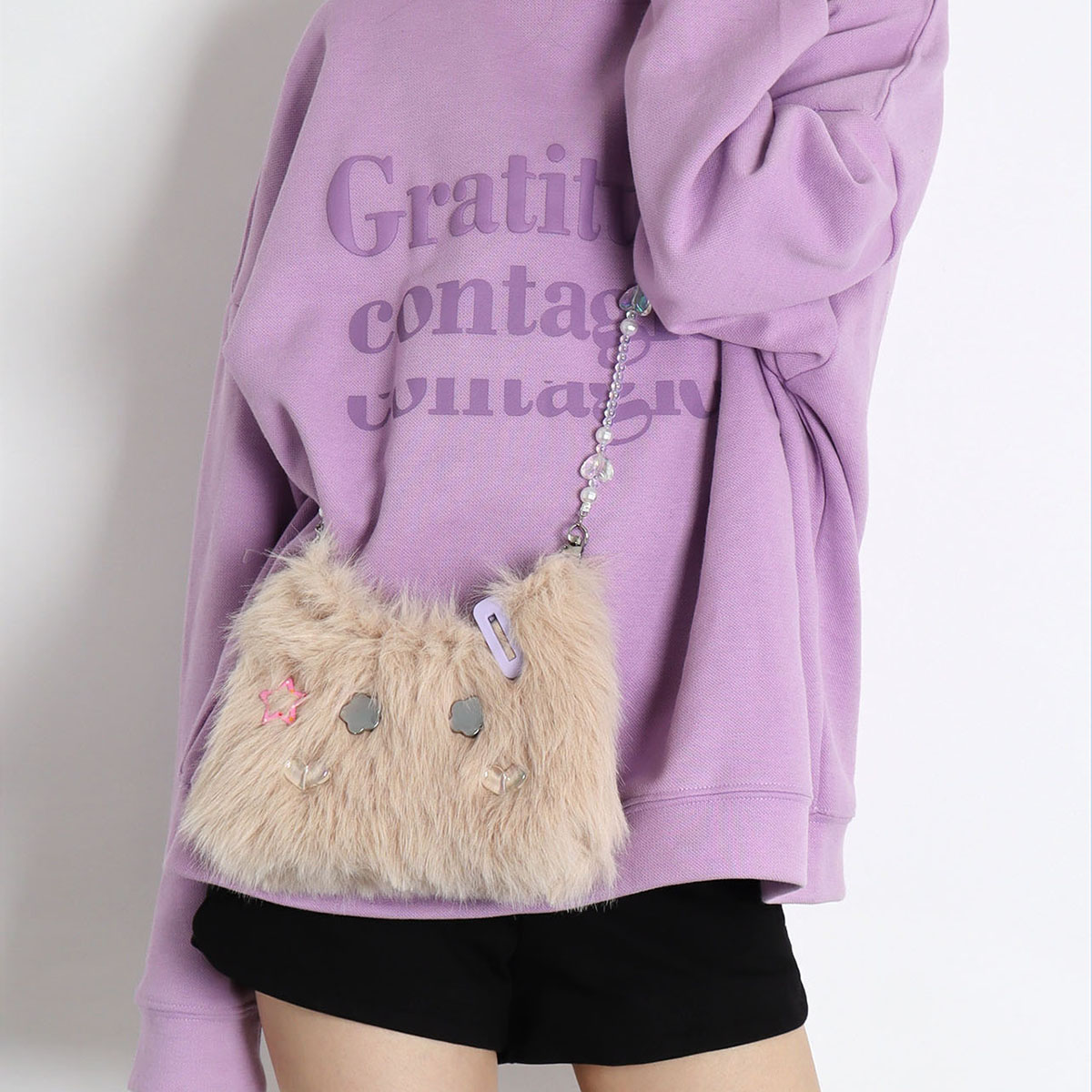 Cute Long-Haired Kitten Plush Crossbody Bag for Girls - Soft Mini Phone Bag, Adorable Animal Design, Perfect for Daily Use Cute Long-Haired Kitten Plush Crossbody Bag for Girls - Soft Mini Phone Bag, Adorable Animal Design, Perfect for Daily Use