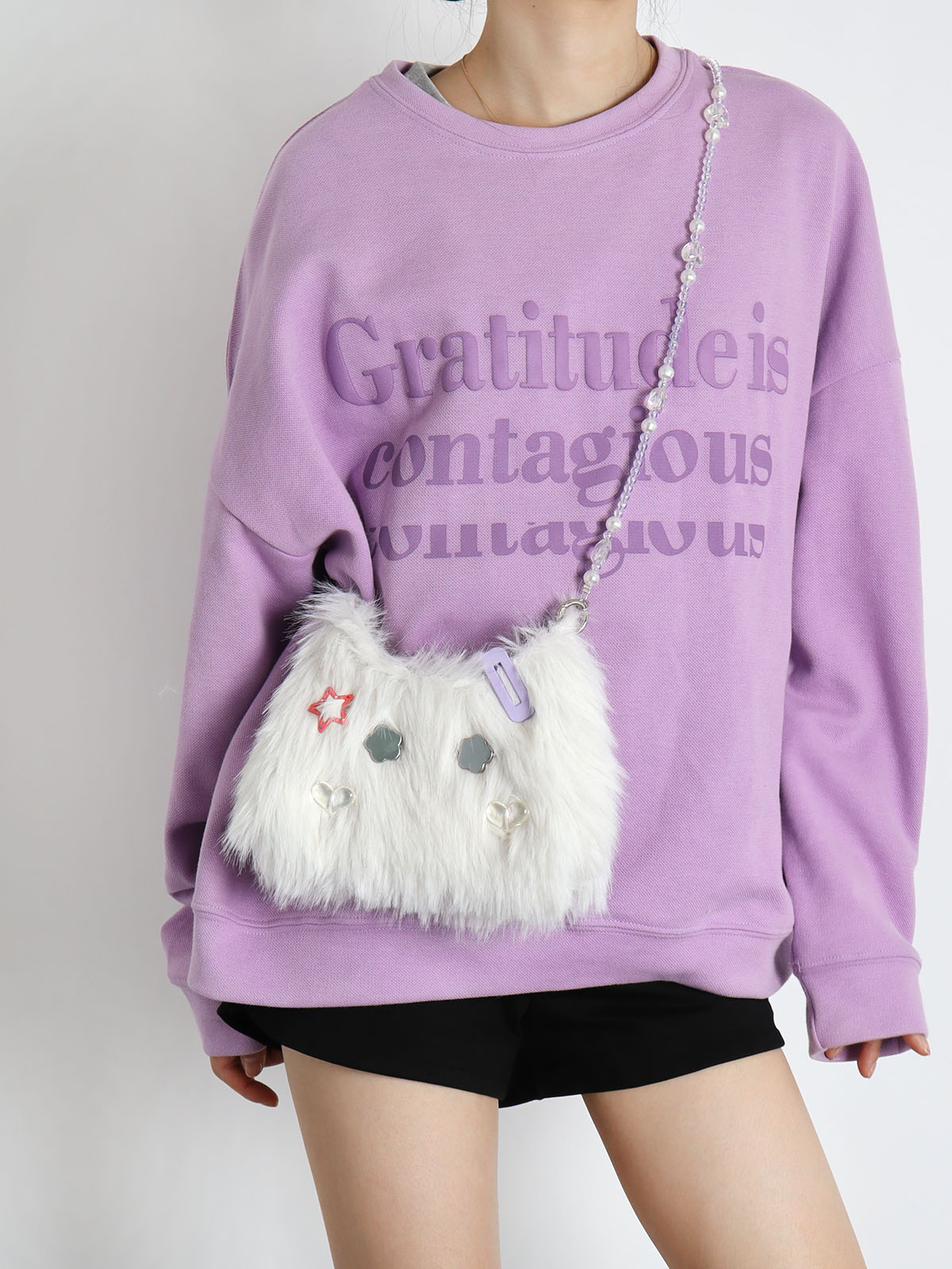 Cute Long-Haired Kitten Plush Crossbody Bag for Girls - Soft Mini Phone Bag, Adorable Animal Design, Perfect for Daily Use Cute Long-Haired Kitten Plush Crossbody Bag for Girls - Soft Mini Phone Bag, Adorable Animal Design, Perfect for Daily Use