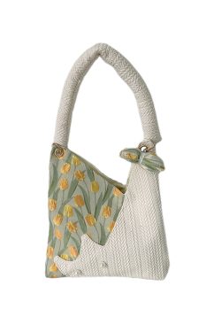 Cute Tulip Crossbody Bag for Women - Fresh Niche Design, Large Capacity Shoulder Tote, Trendy 2025 Style