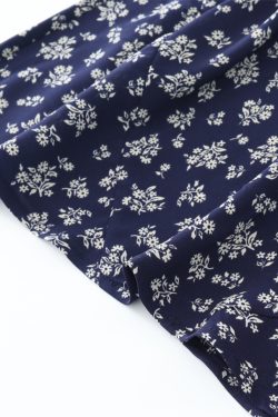 Dark Blue Spaghetti Strap Tea-Length Dress - French Style Vacation Dress for Women, Summer 2025 Fashion