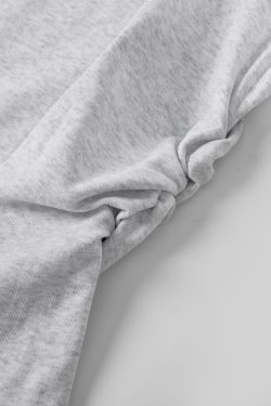 Dark Gray Women's Short Sleeve Polo Collar T-Shirt with Gathered Waist and Irregular Hem - Summer Essential, Trendy Casual Wear