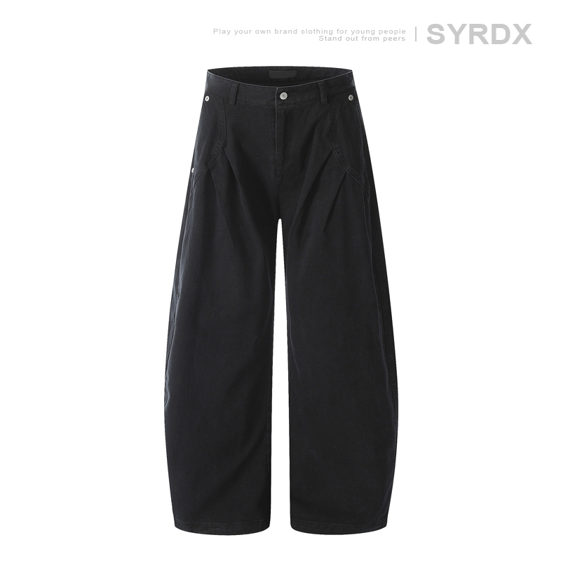 Deconstructed Tailored Casual Pants for Men and Women - Brown Rivet Design, Straight Loose Fit, Long Style, 90s Y2K Inspired Deconstructed Tailored Casual Pants for Men and Women - Brown Rivet Design, Straight Loose Fit, Long Style, 90s Y2K Inspired