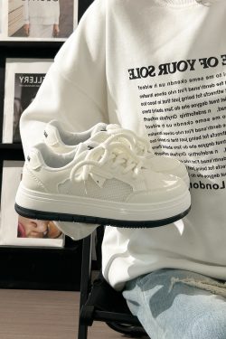 Denim Blue Board Shoes for Women - Trendy Thick-Soled Sneakers, Breathable Spring/Summer Sports Footwear