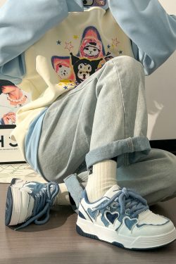 Denim Blue Board Shoes for Women - Trendy Thick-Soled Sneakers, Breathable Spring/Summer Sports Footwear