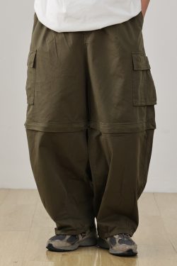 Detachable Two-Way Japanese Style Work Pants for Men - Loose Fit, Functional Straight-Leg Casual Pants