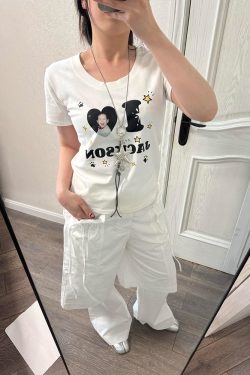 Detachable Two-Way Wear White Wide-Leg Pants for Women - Casual Loose Fit Spring Style, Versatile Straight Long Trousers