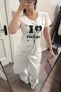 Detachable Two-Way Wear White Wide-Leg Pants for Women - Casual Loose Fit Spring Style, Versatile Straight Long Trousers