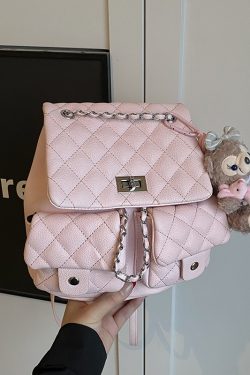 Diamond-Pattern Chain Mini Backpack for Women - Trendy 2025 Chanel-Style Versatile High-End Small Bag