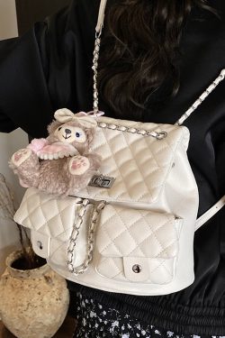 Diamond-Pattern Chain Mini Backpack for Women - Trendy 2025 Chanel-Style Versatile High-End Small Bag