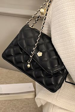 Diamond-Patterned Shoulder Bag for Women - Sweet Fashionable Underarm Crossbody Chain Bag, Elegant Style for Any Occasion