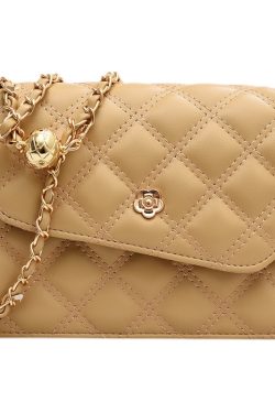 Diamond-Patterned Shoulder Bag for Women - Sweet Fashionable Underarm Crossbody Chain Bag, Elegant Style for Any Occasion