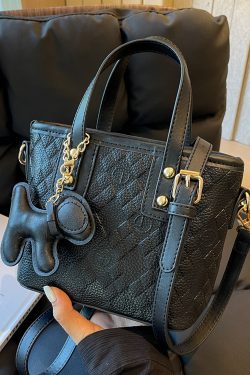 Diamond-Patterned Tote Bucket Bag for Women - Versatile Small Crossbody Shoulder Bag 2025 Fashion Trend