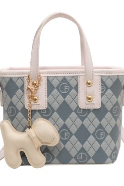 Diamond-Patterned Tote Bucket Bag for Women - Versatile Small Crossbody Shoulder Bag 2025 Fashion Trend