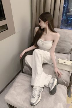 Diamond Strapless Vest Two-Piece Set with Built-In Chest Pad - Trendy Summer Style