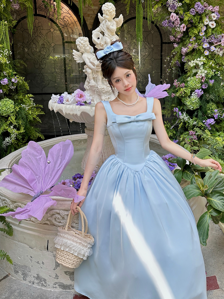 Disney Princess Umbrella Skirt Dress for Girls - Light Evening Birthday Dress with Fishbone Design - Perfect for Magical Parties Disney Princess Umbrella Skirt Dress for Girls - Light Evening Birthday Dress with Fishbone Design - Perfect for Magical Parties