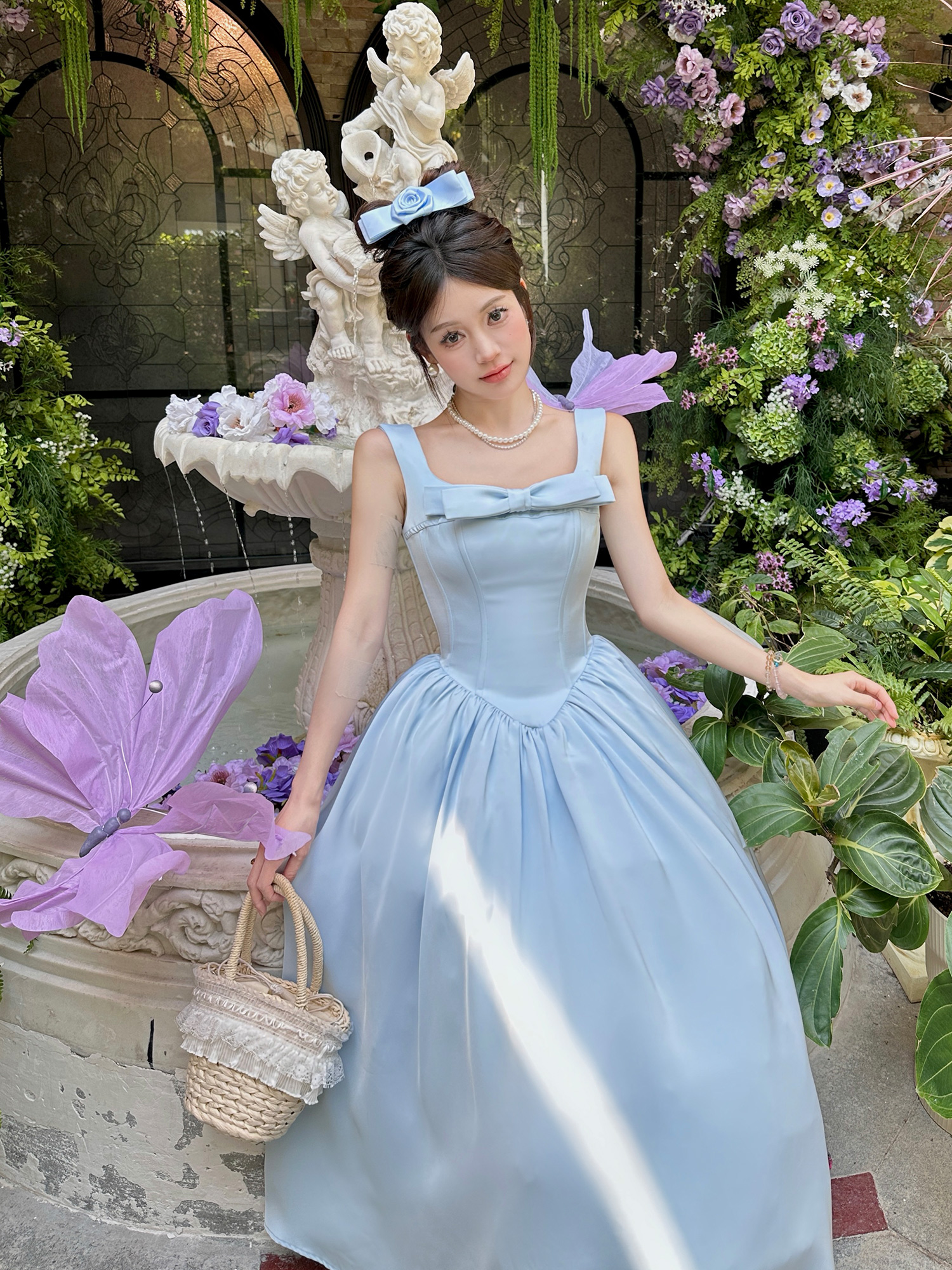 Disney Princess Umbrella Skirt Dress for Girls - Light Evening Birthday Dress with Fishbone Design - Perfect for Magical Parties Disney Princess Umbrella Skirt Dress for Girls - Light Evening Birthday Dress with Fishbone Design - Perfect for Magical Parties