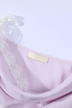 Dopamine Yellow Ruffled Short Sleeve T-Shirt for Women, Lace Trim Fake Two-Piece Top, Summer 90s Y2K Style