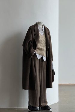 Double-Sided Cashmere Wool Coat for Women - 2024 Autumn Winter High-End Korean Style Petite Mid-Length Outerwear