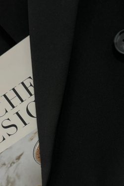 Elegant Black Suit Jacket for Women - Slim-Fit, Versatile Design for Autumn 2025, Perfect for Petite Sizes