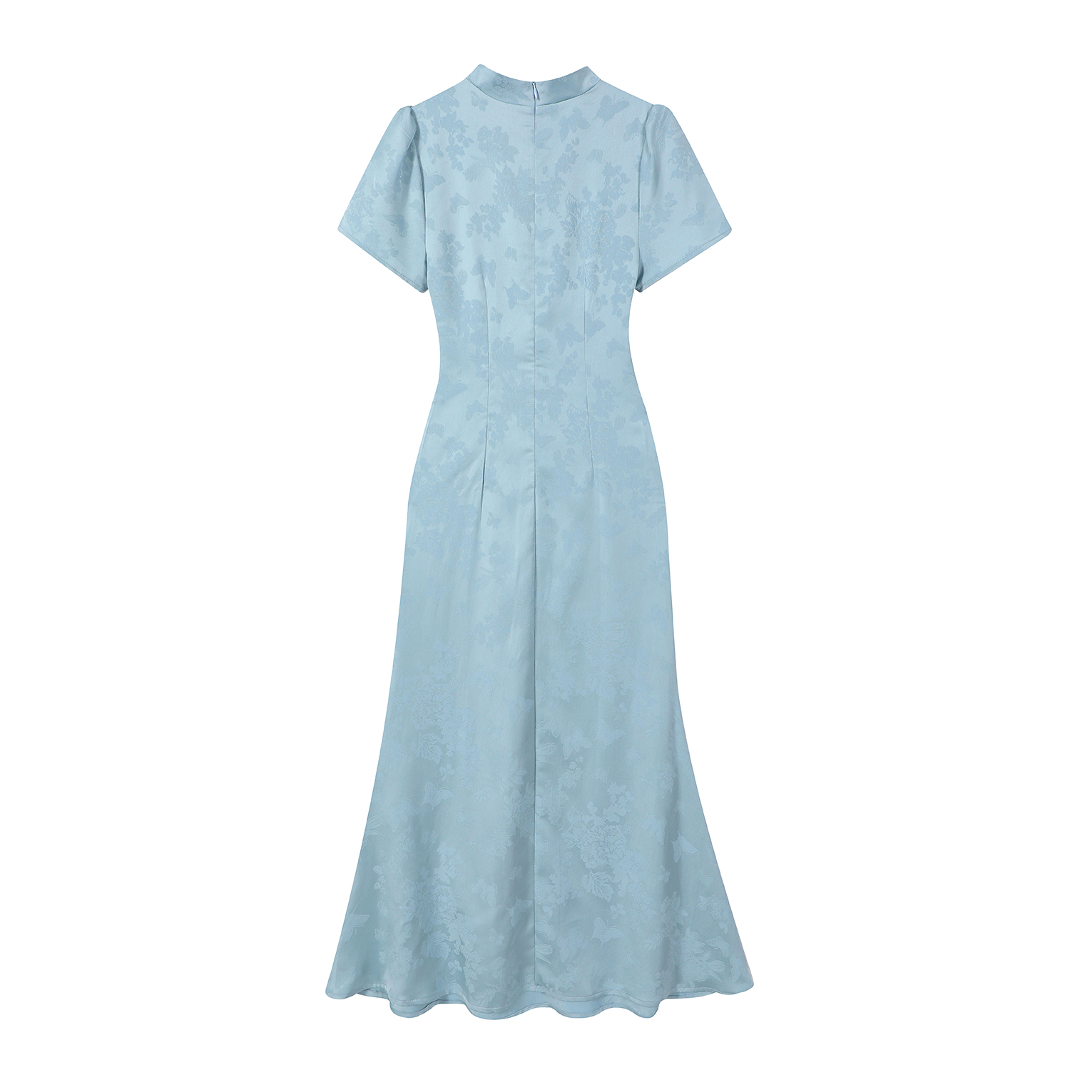 Elegant Blue Qipao Dress for Women - Chinese Style National Wind 2025 Summer Long Dress - Cool & Stylish Temperament Fashion Elegant Blue Qipao Dress for Women - Chinese Style National Wind 2025 Summer Long Dress - Cool & Stylish Temperament Fashion