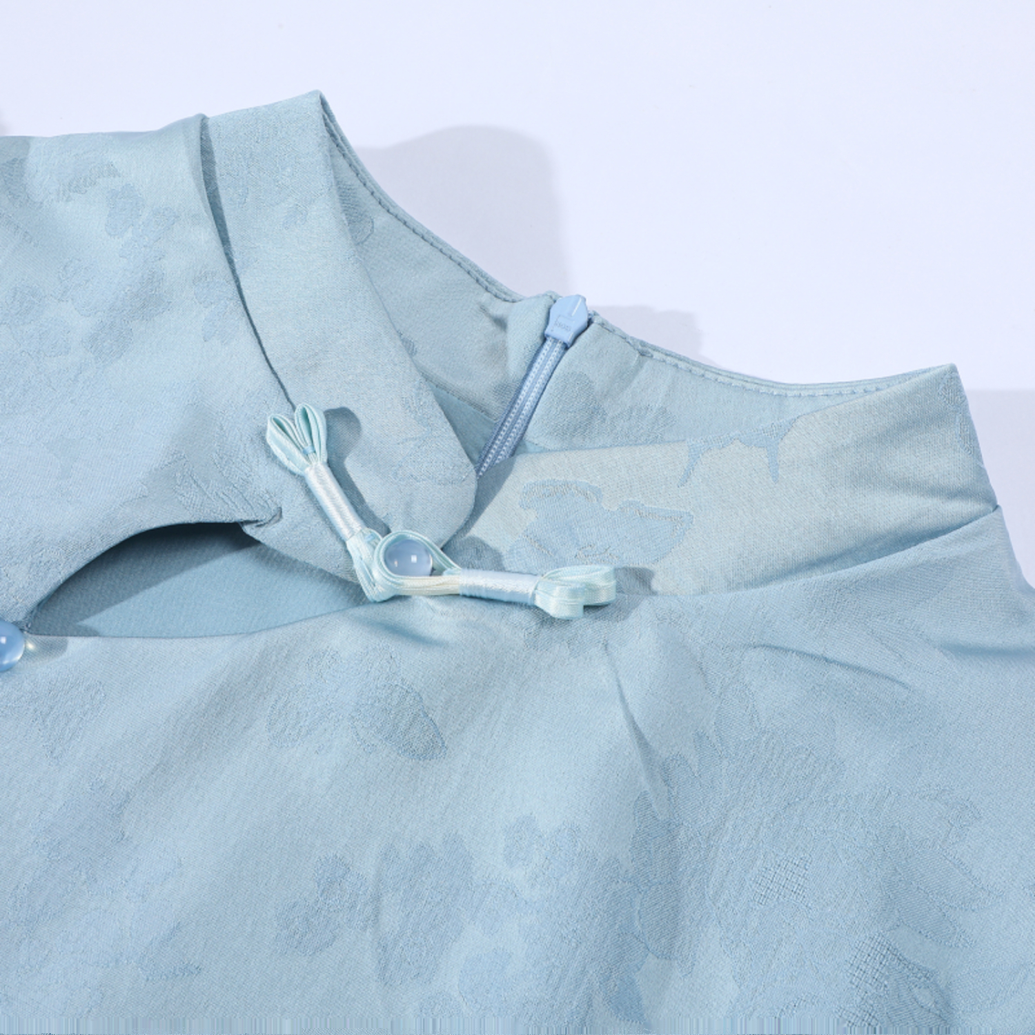 Elegant Blue Qipao Dress for Women - Chinese Style National Wind 2025 Summer Long Dress - Cool & Stylish Temperament Fashion Elegant Blue Qipao Dress for Women - Chinese Style National Wind 2025 Summer Long Dress - Cool & Stylish Temperament Fashion