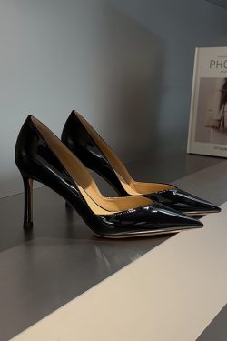 Elegant Deer and Nara Genuine Leather Sexy Pointed Toe Shallow Mouth Slim Wedding Stiletto High Heels for Women