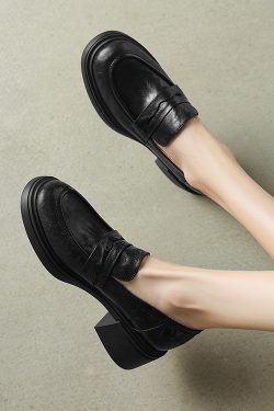 Elegant French-Style Mary Jane Loafers for Women - Versatile Comfortable Single Shoes