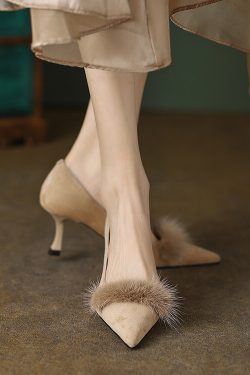 Elegant Italian Pointed Toe Stiletto Heels in Genuine Leather Suede - Women's Fashionable High Heels for Chic Style