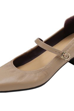 Elegant Mid-Heel Mary Jane Evening Shoes for Women - Comfortable Chunky Heel, Soft Sole, Italian Style Design