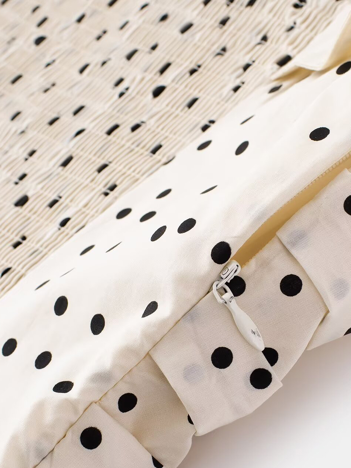 Elegant Off-White Polka Dot Dress for Women - French Style Long Dress, Summer 2025 Fashion, Chic and Sophisticated Look Elegant Off-White Polka Dot Dress for Women - French Style Long Dress, Summer 2025 Fashion, Chic and Sophisticated Look