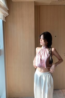 Elegant Purple Backless Halter Top Sleeveless Vest for Women - Summer Imitation Acetate Tank - Chic Y2K Style