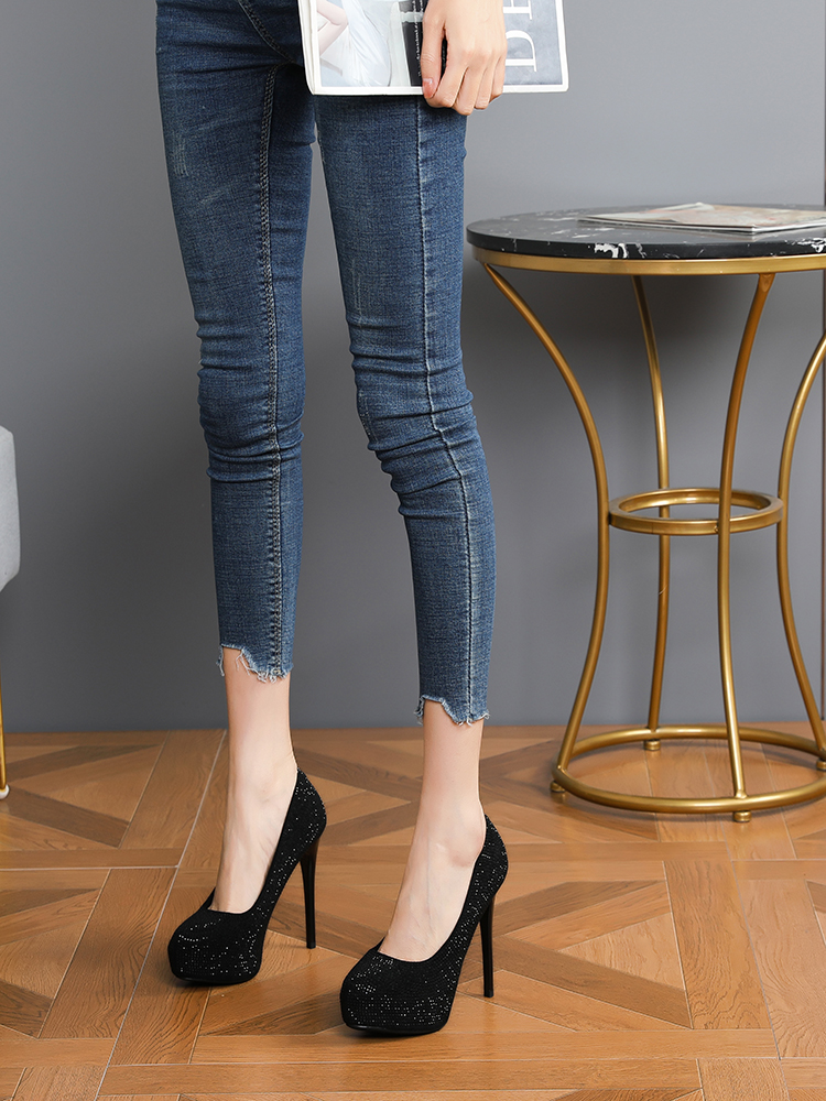 Elegant Rhinestone Wedding Shoes for Women, Pointed Toe High Heels, Thin Heels, Platform Flats, Chic Evening Style Elegant Rhinestone Wedding Shoes for Women, Pointed Toe High Heels, Thin Heels, Platform Flats, Chic Evening Style