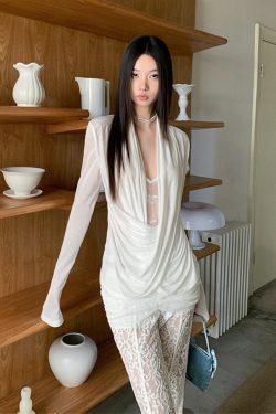 Elegant Sexy Crossed Drape Neck Lace Spliced Top for Women - Early Autumn Fashion