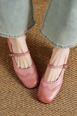 Elegant Square-Toed High-Heeled Mary Janes for Women - Chunky Heel, Shallow Mouth, Italian Style, High-Quality Fashion Footwear