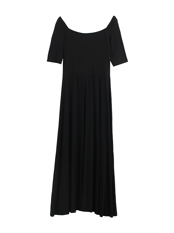 Elegant Vintage A-Line Dress with Flared Hem, Slimming Mid-Sleeves, High-Waisted Ribbed Cotton for Summer 2025 Elegant Vintage A-Line Dress with Flared Hem, Slimming Mid-Sleeves, High-Waisted Ribbed Cotton for Summer 2025