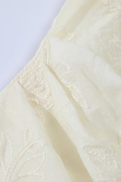 Elegant Women's Irregular Qipao Dress with Heavy Embroidery, National Style, Faux Two-Piece Design for a Sophisticated Look