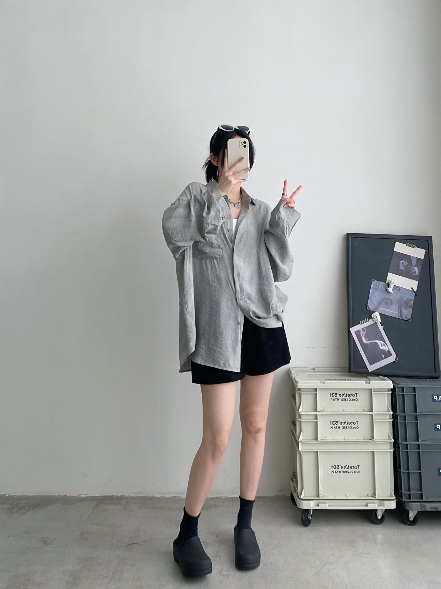 Elegant Women's Long Sleeve Tie-Dye Shirt in Sun Grapefruit with Lapel, Casual Loose Fit, Summer Sun-Protective Style Elegant Women's Long Sleeve Tie-Dye Shirt in Sun Grapefruit with Lapel, Casual Loose Fit, Summer Sun-Protective Style