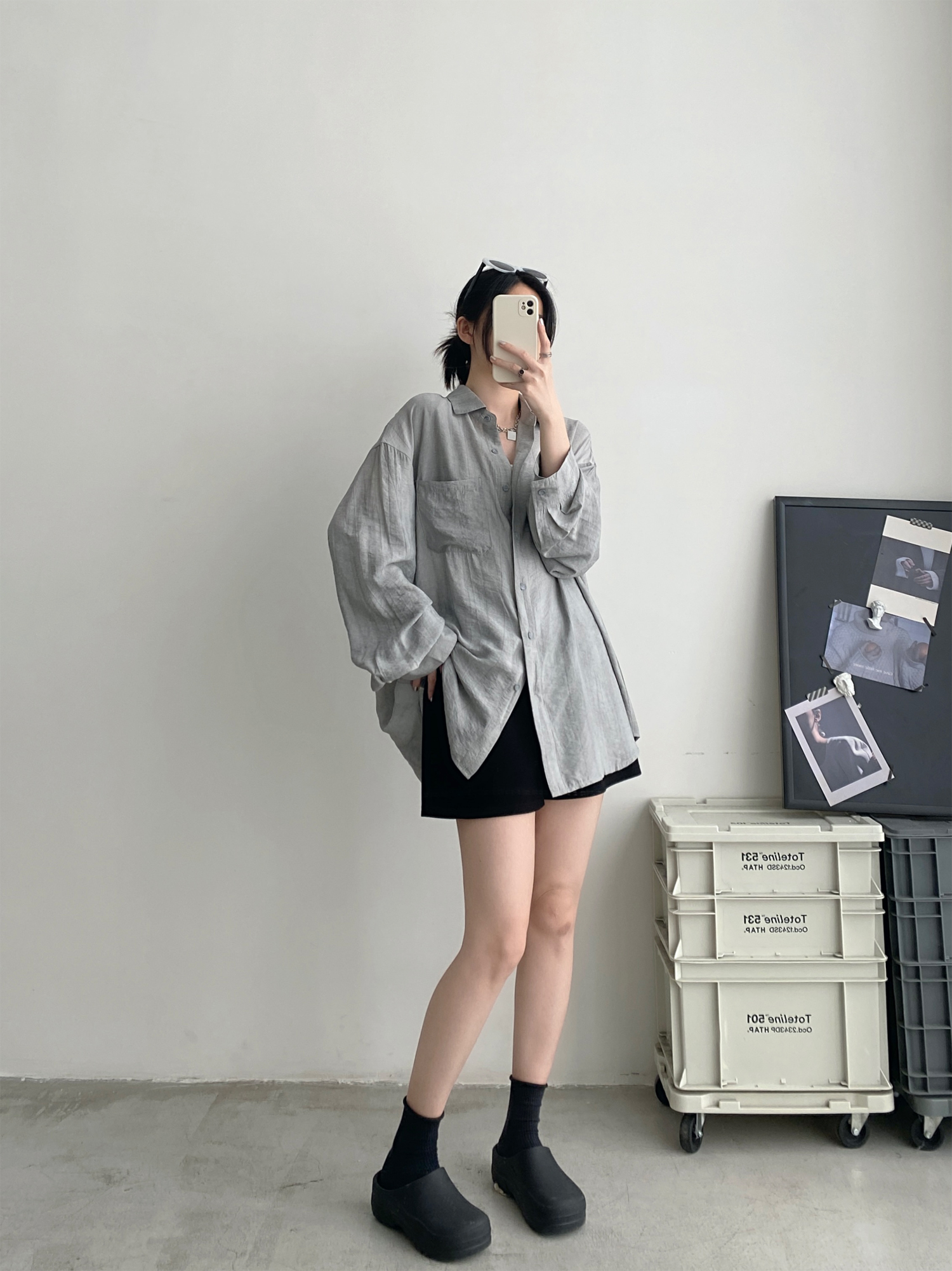 Elegant Women's Long Sleeve Tie-Dye Shirt in Sun Grapefruit with Lapel, Casual Loose Fit, Summer Sun-Protective Style Elegant Women's Long Sleeve Tie-Dye Shirt in Sun Grapefruit with Lapel, Casual Loose Fit, Summer Sun-Protective Style