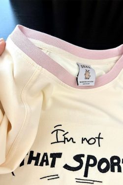 Embroidered Cartoon Color-Blocking Short-Sleeve T-Shirt for Women - Summer 2023 Trendy Cotton Top