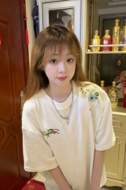 Embroidered Floral Rattan Short Sleeve T-Shirt for Women - Summer Trendy American Style High-End Straight Shoulder Top