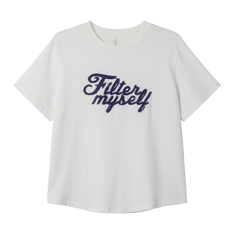 Embroidered Letter Short Sleeve T-Shirt for Women - Loose Slim Fit Spring Summer 2025 - Trendy Casual Style Embroidered Letter Short Sleeve T-Shirt for Women - Loose Slim Fit Spring Summer 2025 - Trendy Casual Style