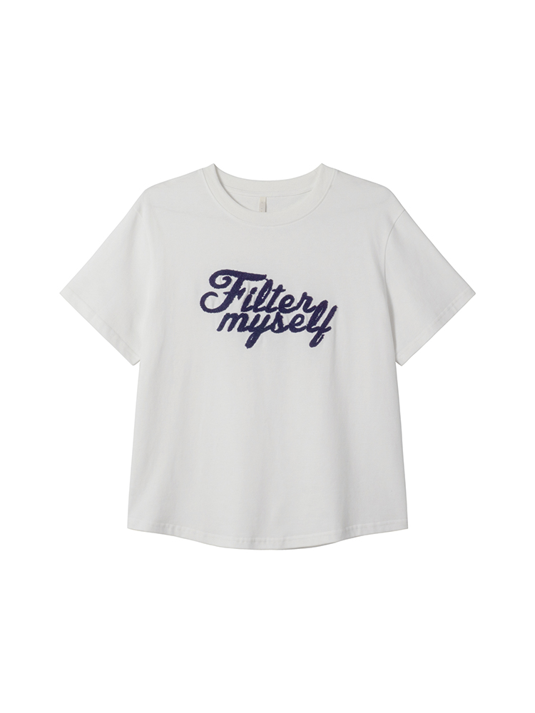 Embroidered Letter Short Sleeve T-Shirt for Women - Loose Slim Fit Spring Summer 2025 - Trendy Casual Style Embroidered Letter Short Sleeve T-Shirt for Women - Loose Slim Fit Spring Summer 2025 - Trendy Casual Style