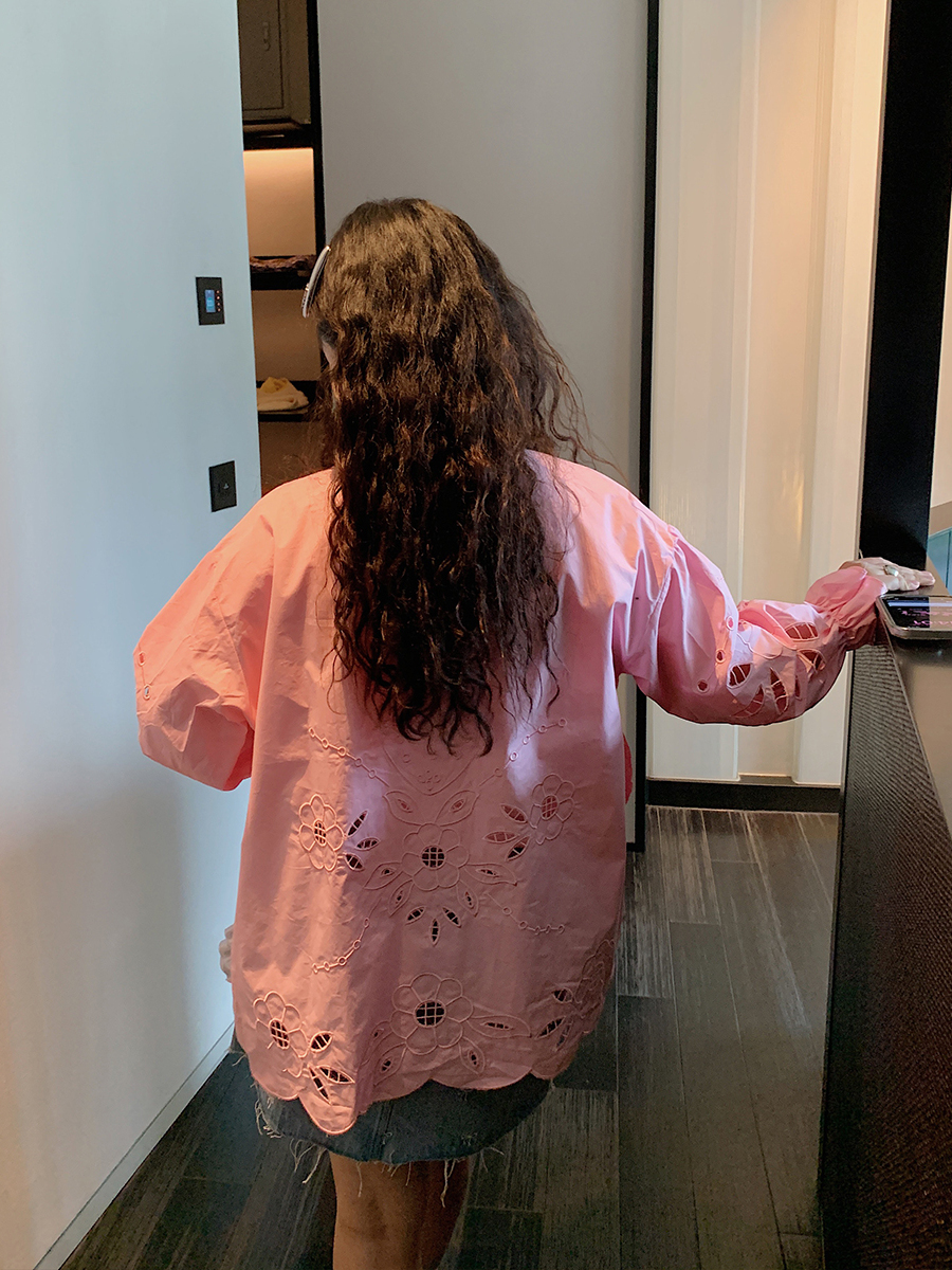 Embroidered Pocket Shirt Jacket for Women - Unique Spring Summer 2025 Fashion Top, Age-Reducing Style Embroidered Pocket Shirt Jacket for Women - Unique Spring Summer 2025 Fashion Top, Age-Reducing Style