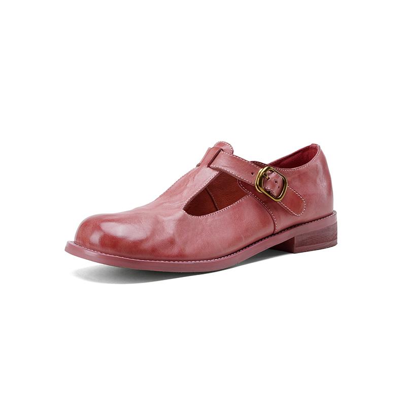 Exquisite Genuine Leather Round-Toe Flat Shoes in Washed Horse Leather - Italian Style Classic Footwear for Effortless Elegance Exquisite Genuine Leather Round-Toe Flat Shoes in Washed Horse Leather - Italian Style Classic Footwear for Effortless Elegance